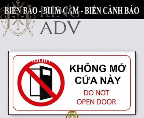 Sản xuất biển cảnh báo cấm mở cửa